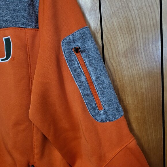 Miami Hurricanes Jacket Windbreaker SMALL Inner Liner Zip Up Logo Colosseum D1 - Picture 2 of 7